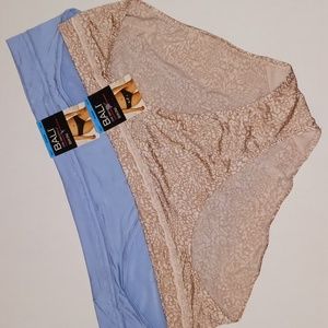 BALI one smooth you modern micro fiber bikini panties 2xl/9 Style #dfmmbk NWT